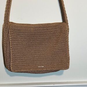 The Sak Elegant Tan Woven Shoulder Bag
